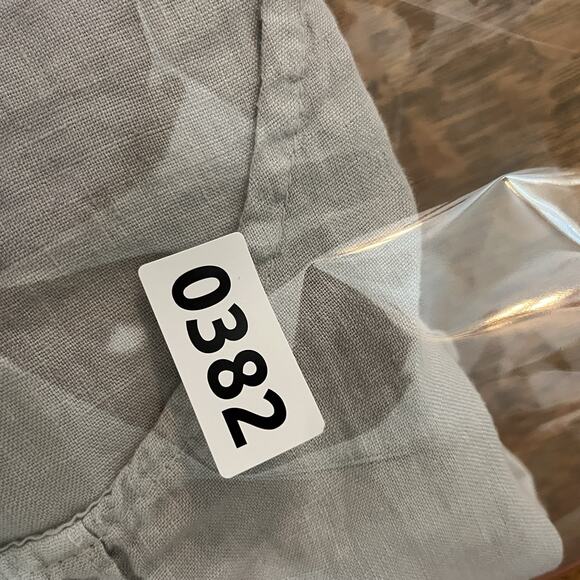 Lungo L’Arno Linen Tunic Dress Gray Relaxed Fit 1X Coastal Beach Summer Casual - Picture 12 of 12